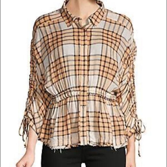 We The Free Pacific Dawn Plaid Buttondown Shirt - Picture 1 of 4